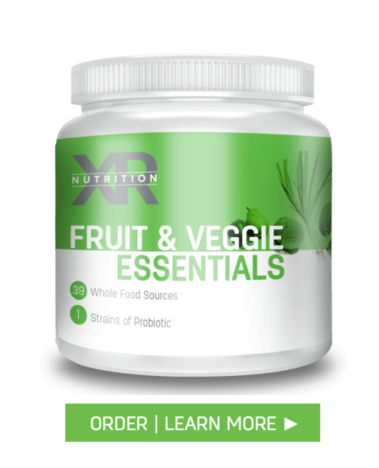 XR Nutrition Fruit & Veggie Essentials + Probiotics by available at Discover Cellular Health.com