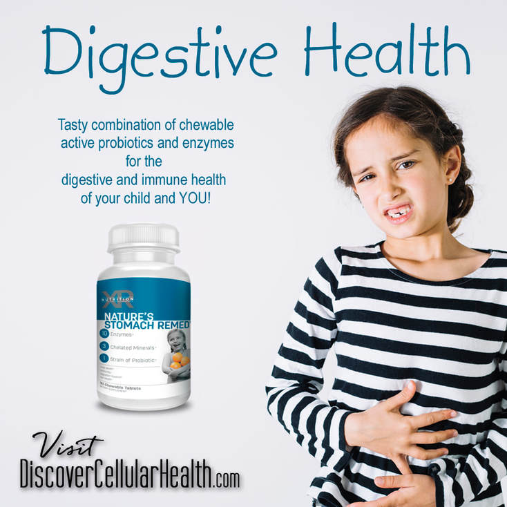 ​This whole-food, plant-based product helps supply a steady amount of probiotics and enzymes to break down the food we consume, aid the body in proper digestion, nutrient absorption and delivery, immunity support. SAFE FOR KIDS and adults! Nature's Stomach Remedy at DiscoverCellularHealth.com